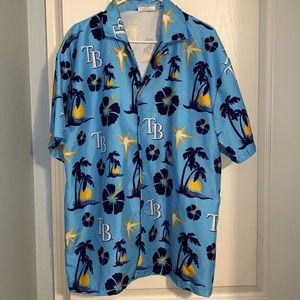 Match-up MLB Tampa Bay Rays Hawaiian Button Up Shirt